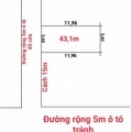 43m đg thông ô tô đỗ cửa, cách trục ô tô tránh 1 nhà Cao Trung, Đức Giang