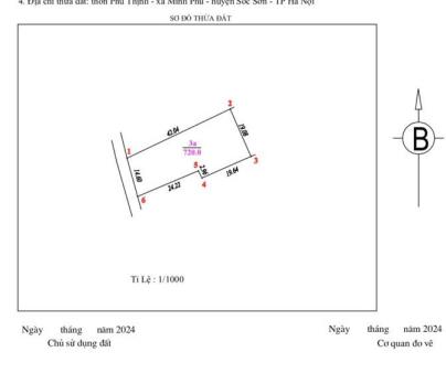 Bán Đất Thôn Phú Thịnh, Xã Minh Phú, Sóc Sơn, Đầu Tư, ô tô tránh 720m2, MT 14.6m, 13.5 triệu.