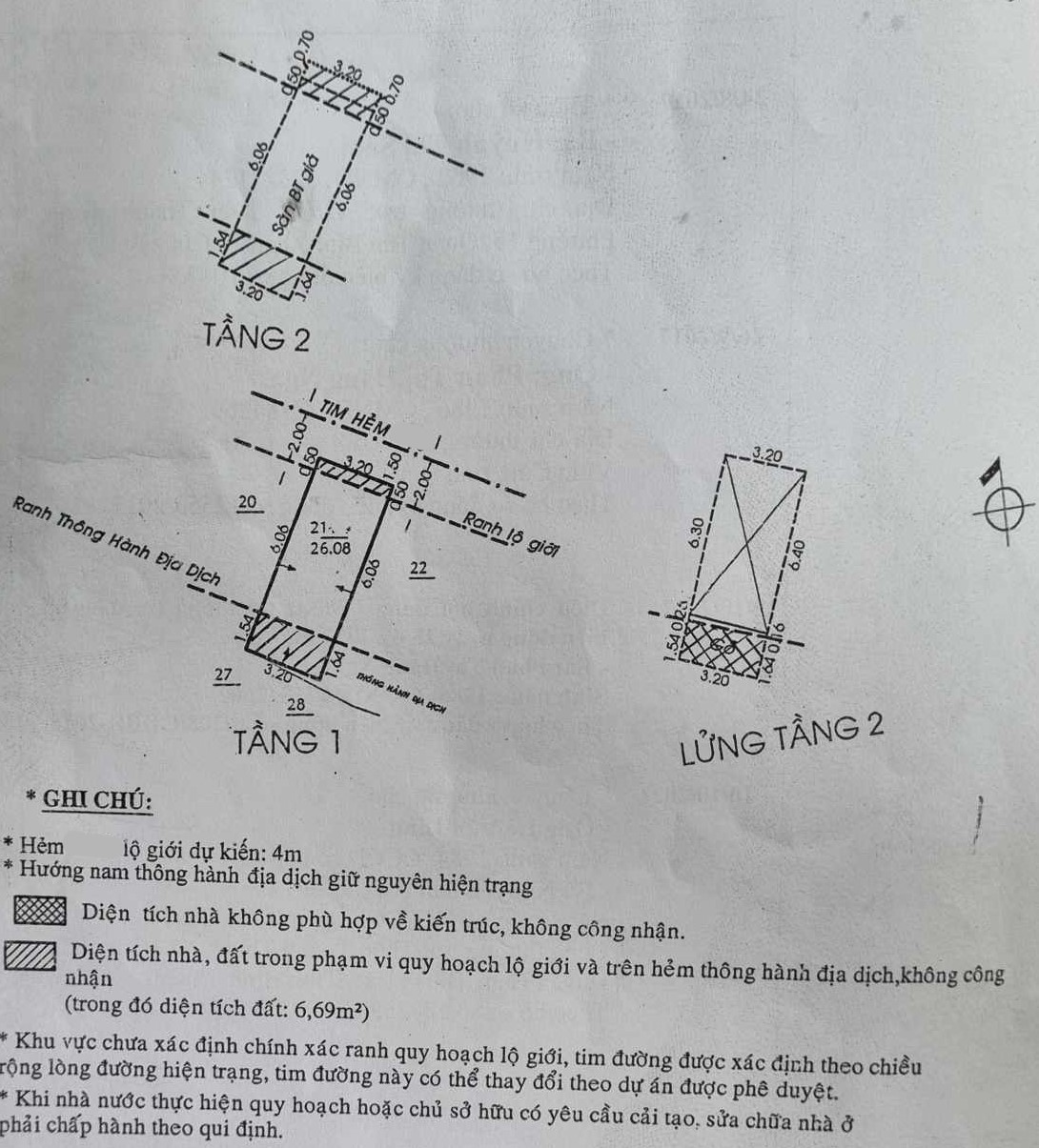 HXH thông TRần Thánh Tông, vuông vức, 26m2, nhỉnh 3 tỷ