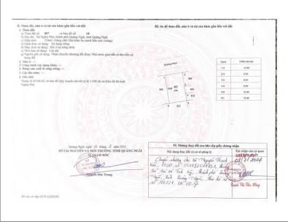 Bán đất thổ cư 234m2, TP Quảng Ngãi, 2.1 tỷ, sổ đỏ