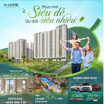 K-Home New City Giá Chỉ 777 Triệu, Căn Hộ Chuẩn Xã Hội Hòa Phú TP Thủ Đầu Một