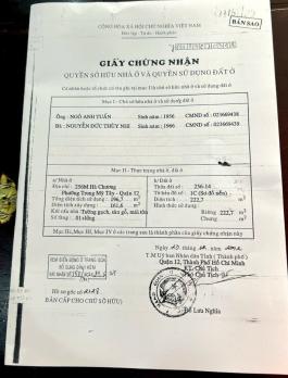 NHÀ MẶT TIỀN HÀ CHƯƠNG, TRUNG MỸ TÂY, QUẬN 12. DÒNG TIỀN KHỦNG