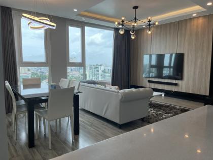 [CHO THUÊ] căn hộ Léman Luxury mặt tiền Nguyễn Đình Chiểu, Quận 3 : Diện tích 100m² - 2 phòng ngủ, 2WC. Giá thuê: 2000$