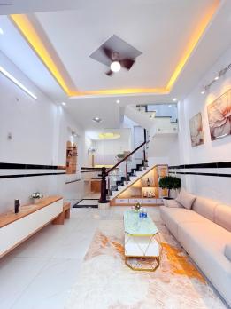 HẺM XE HƠI THÔNG, P.15, TÂN BÌNH - sd 80m2 nhà mới trệt lầu chỉ 4ty390