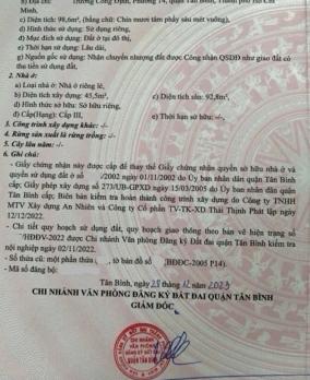 99m2 HXH TRƯƠNG CÔNG ĐỊNH, 3 TẦNG BTCT, 3PN sân thượng nhỉnh 9 tỷ