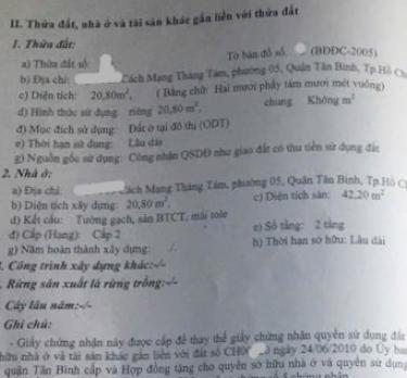 Bán nhà CMT8 21M2, HXH cách 10m, nhỉn 2 tỷ