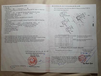 BÁN CHDV 30P CÓ THANG MÁY (8x20) MẶT TIỀN TÔ KÝ, TRUNG MỸ TÂY, Q.12