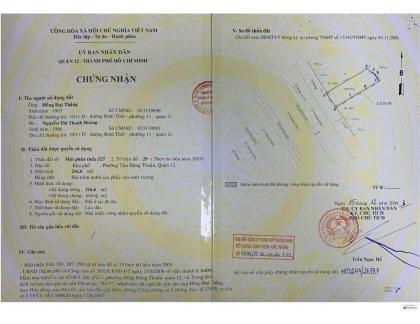 NHÀ (9x25) MẶT TIỀN TRƯỜNG CHINH – P. ĐÔNG HƯNG THUẬN, QUẬN 12 GIÁ RẺ