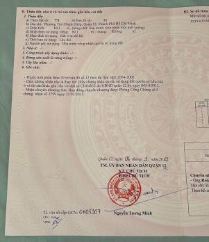 BÁN LÔ ĐẤT ĐẸP (5x15) HXH THÔNG HUỲNH THỊ HAI – QUẬN 12 GIÁ RẺ