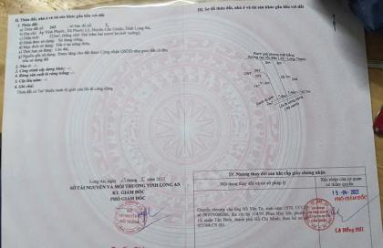 Bán 223m2 đất thổ cư 2 mặt tiền Phước Lý, Cần Giuộc, Long An, Giáp Bình Chánh, 3.9tỷTL Lh:0908242626, 0904413938.