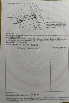 HÀNG HOT AN PHÚ ĐÔNG – Q12 - 7 LÔ ĐẤT ĐẸP – GIÁ TỐT ĐẦU TƯ