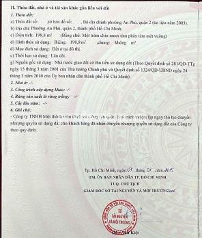 Bán đất An Phú đường số 63, 198,8 m², ngang 11m, đất trống, đang cho thuê tạm, giá 43 tỷ