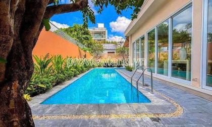 Bán biệt thự góc 2 mặt tiền Thảo Điền, 556m², hồ bơi sân vườn rộng, giá 140 tỷ