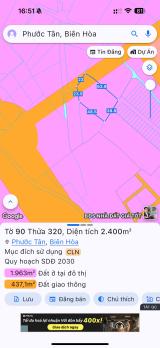 BÁN 3300M2 ĐẤT TẠI PHƯỚC TÂN - TP BIÊN HOÀ. SHR. 33 TỶ. LH:0933449988.