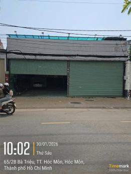 XƯỞNG MẶT TIỀN BÀ TRIỆU – GẦN BV HÓC MÔN – QUỸ ĐẤT LỚN HIẾM