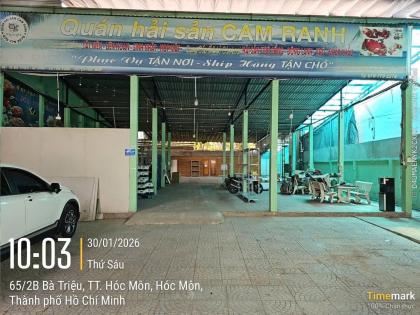 XƯỞNG MẶT TIỀN BÀ TRIỆU – GẦN BV HÓC MÔN – QUỸ ĐẤT LỚN HIẾM