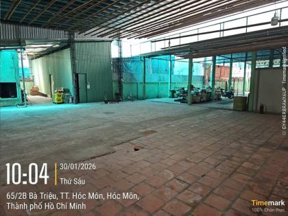 XƯỞNG MẶT TIỀN BÀ TRIỆU – GẦN BV HÓC MÔN – QUỸ ĐẤT LỚN HIẾM