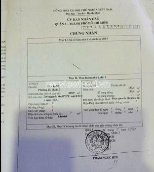 Bán nhà Lê Văn Sỹ Q3, ngang 7,9m, diện tích 130 m², nhà 2 tầng, phù hợp xây CHDV