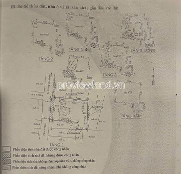 Bán tòa nhà văn phòng Nguyễn Gia Trí Bình Thạnh, 459 m², hầm + 7 tầng. Giá 140 tỷ
