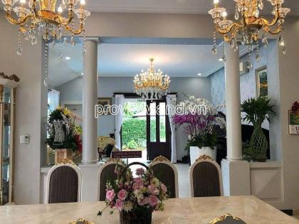 Bán biệt thự Thạnh Mỹ Lợi, 550 m², 25m × 22m, hầm + 3 lầu, 4PN, gara ô tô