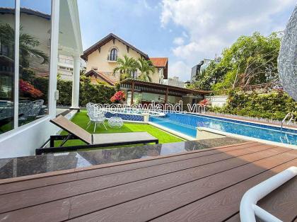 Bán villa góc 2MT Nguyễn Văn Hưởng Thảo Điền, 777 m², hồ bơi sân vườn, 3 lầu