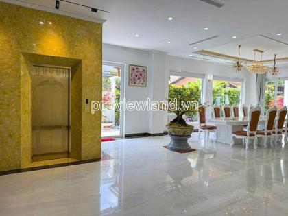 Bán villa góc 2MT Nguyễn Văn Hưởng Thảo Điền, 777 m², hồ bơi sân vườn, 3 lầu