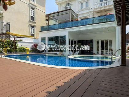 Bán villa góc 2MT Nguyễn Văn Hưởng Thảo Điền, 777 m², hồ bơi sân vườn, 3 lầu